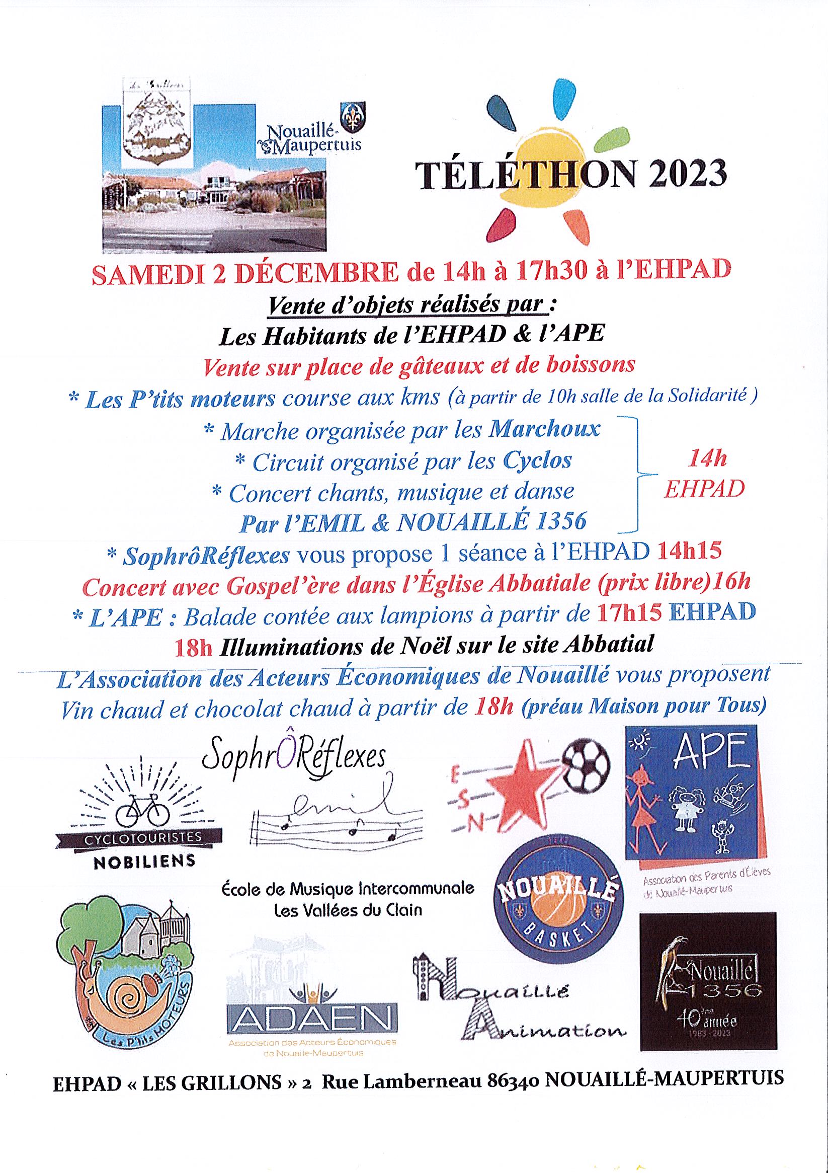 flyer téléthon 2023